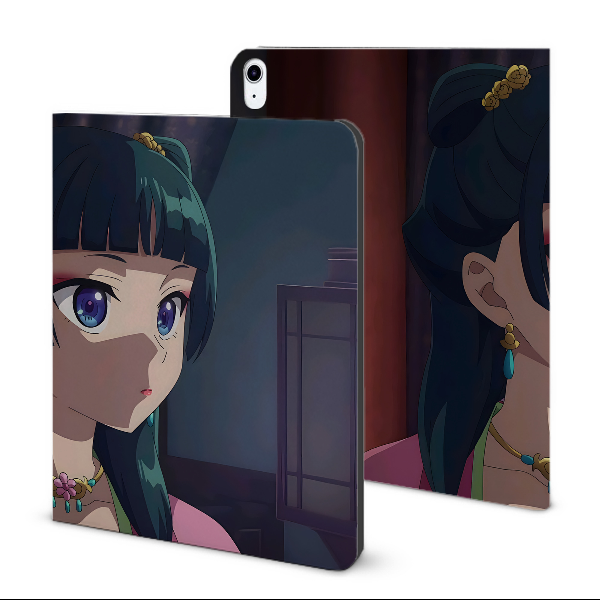 （画像用） 薬屋のひとりごと The Apothecary Diaries IPad ケース ブック型 PUレザー TPU 耐衝撃 軽量 薄型 ペン収納なし 全面保護 IPad 各モデル対応